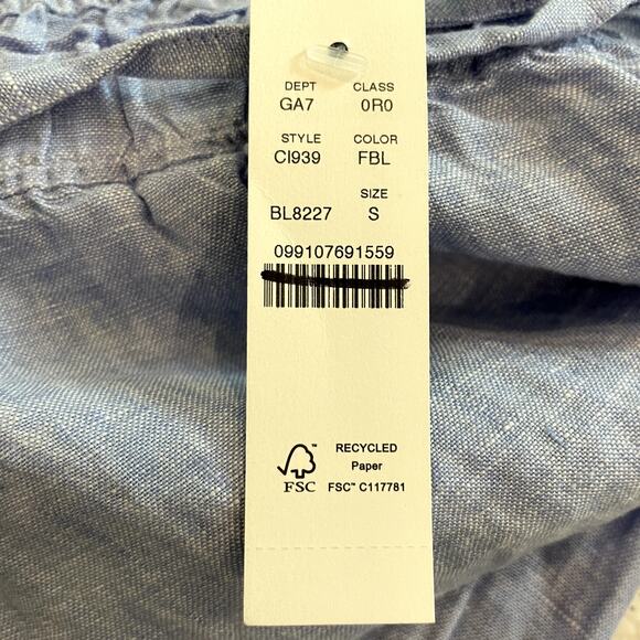 J.Crew New Soleil Pant Linen Elastic Waist Vacation Holiday CI939 French Small - Picture 14 of 15